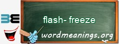 WordMeaning blackboard for flash-freeze